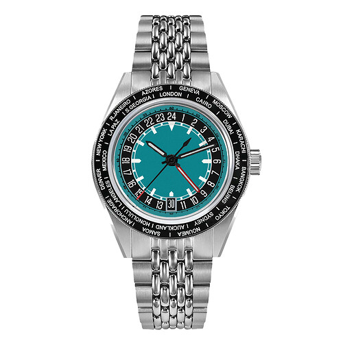 full turquesa agujas y date negro