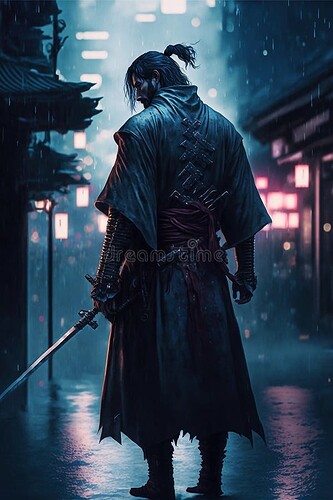 un-sensei-japonés-con-samurai-bajo-fuerte-lluvia-en-pintura-de-estilo-arte-digital-generada-el-uso-ai-273482390 (1)