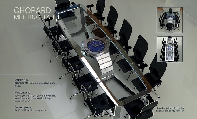chopard mesa sala de juntas