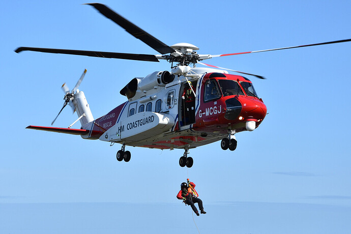Coastguard search and rescue helicopter