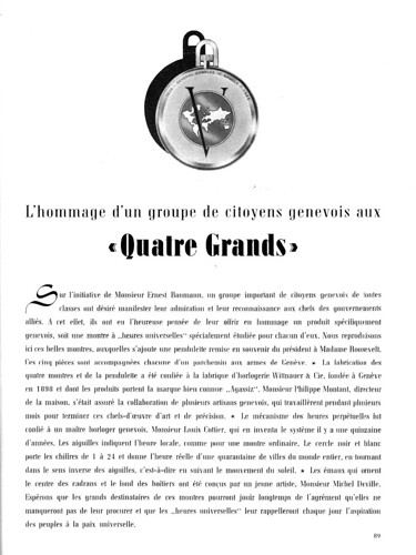 Journal Suisse d'Horlogerie, Enero-febrero, 1946