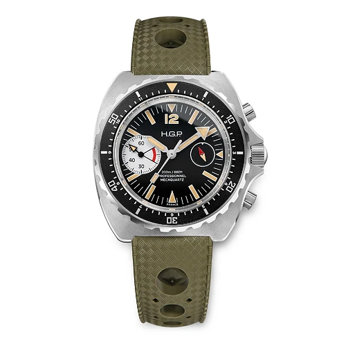 HGP-200m-chronographe-mecaquartz-vintage-lum-black-dial-black-bezel-military-green-rally-rubber-strap-25-H2CM-003-RB2-GRN