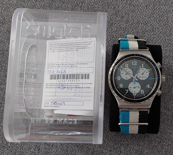 caixa swatch chrono