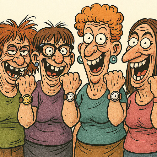 Caricatures of a gro