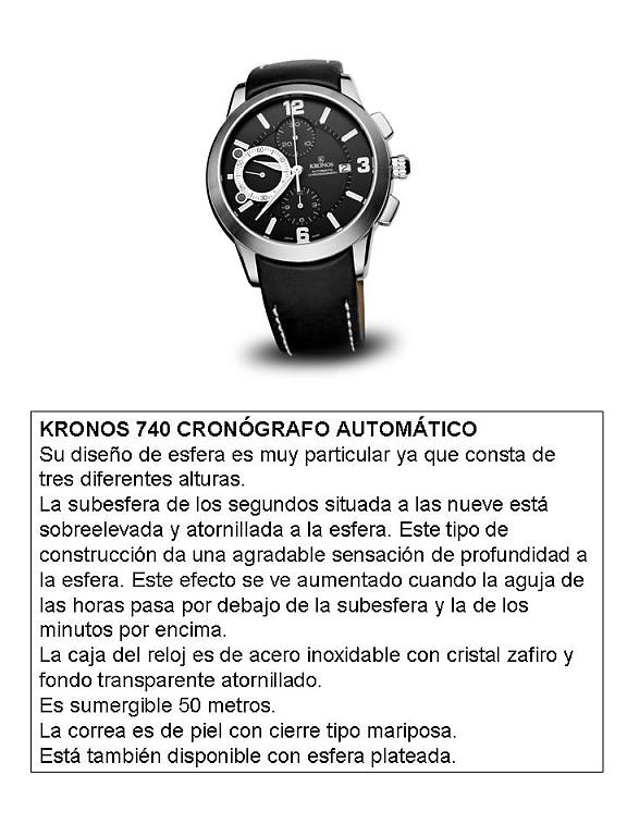Vendo reloj Kronos 740 cronografo automatico Mercado de relojes