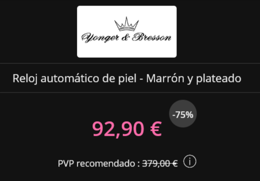 Venta Yonger & Bresson 114075 _ 2377423 _ 26668352 _ Descripción del producto (1)