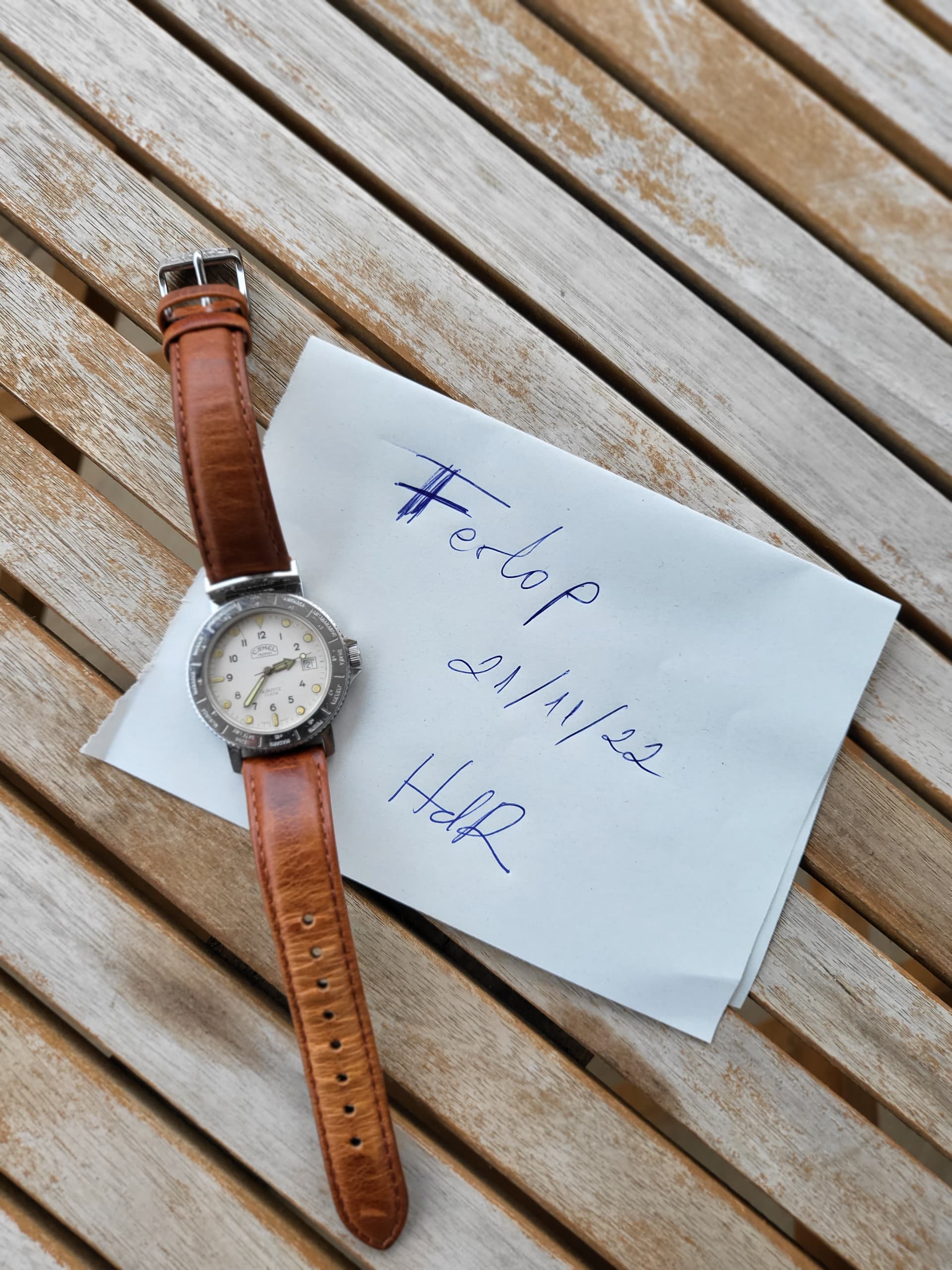Montre Bracelet Safari Trophy World Time - Militaire, Marine, Combat - Occasion