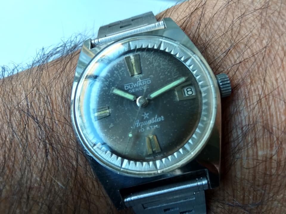 Montre Vintage Duward Aquastar Grand Air 1686 (années 60) - Mécanique Automatique, Boîtier Acier 35mm
