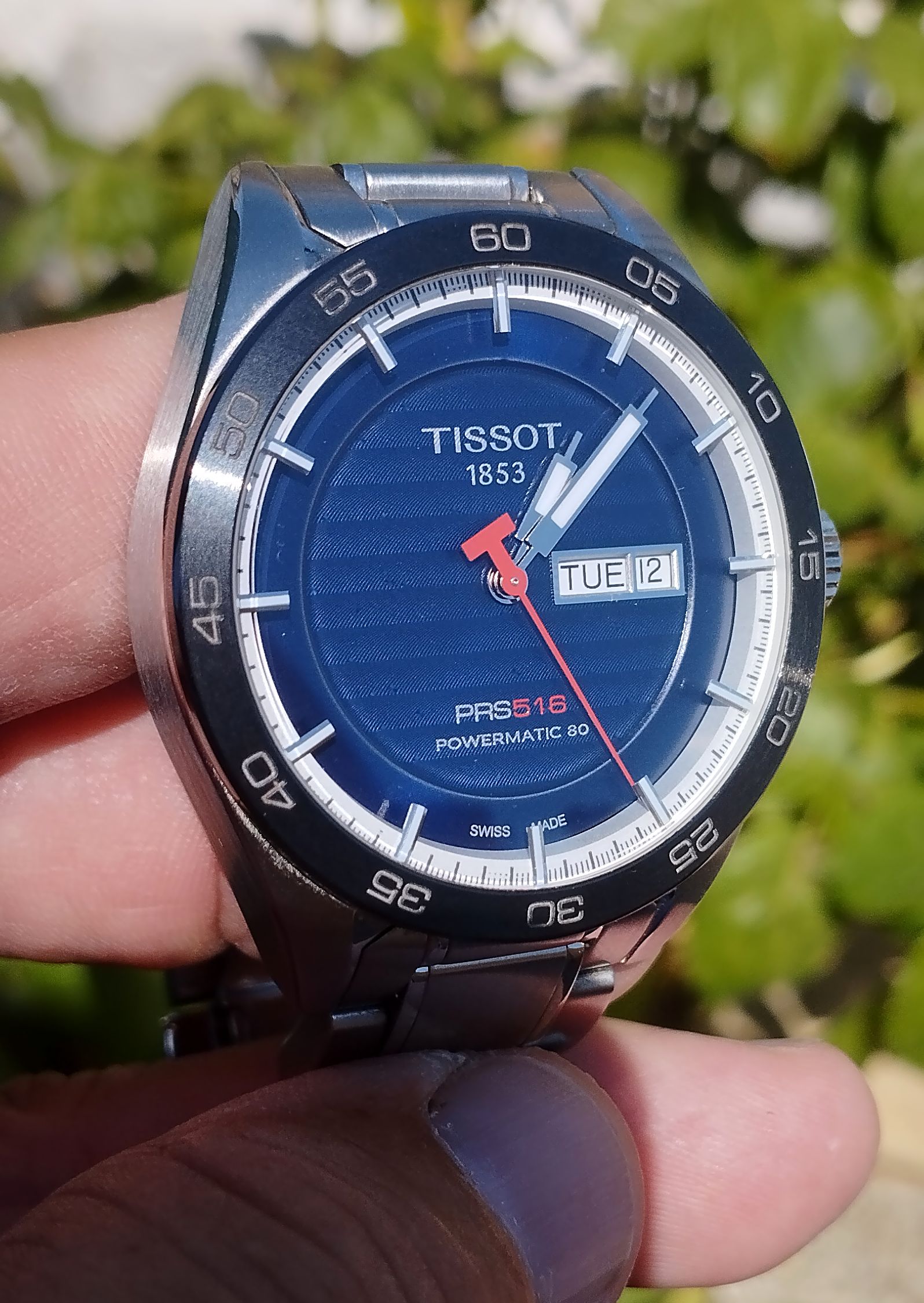 Tissot prs 516 powermatic 80 blue dial sales