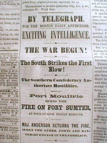 Fort-Sumter-Newspaper-Headline